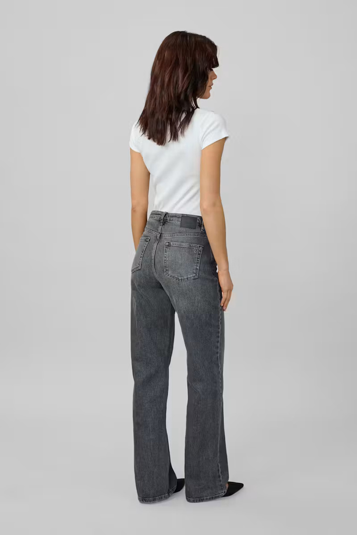 05 THE LOUIS HIGH WIDE JEANS Dark Grey Retro Wash