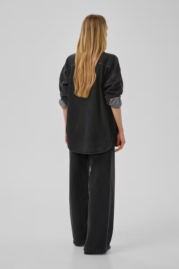 MaloMW Wide pants Dark Grey Wash