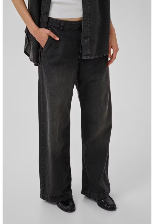 MaloMW Wide pants Dark Grey Wash