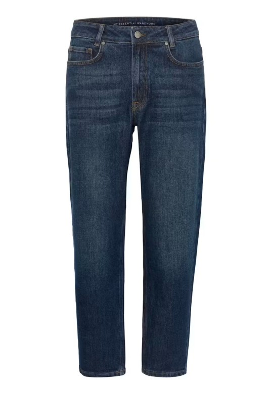 04 THE MOMMY HIGH TAPERED JEANS Dark Blue Retro Wash