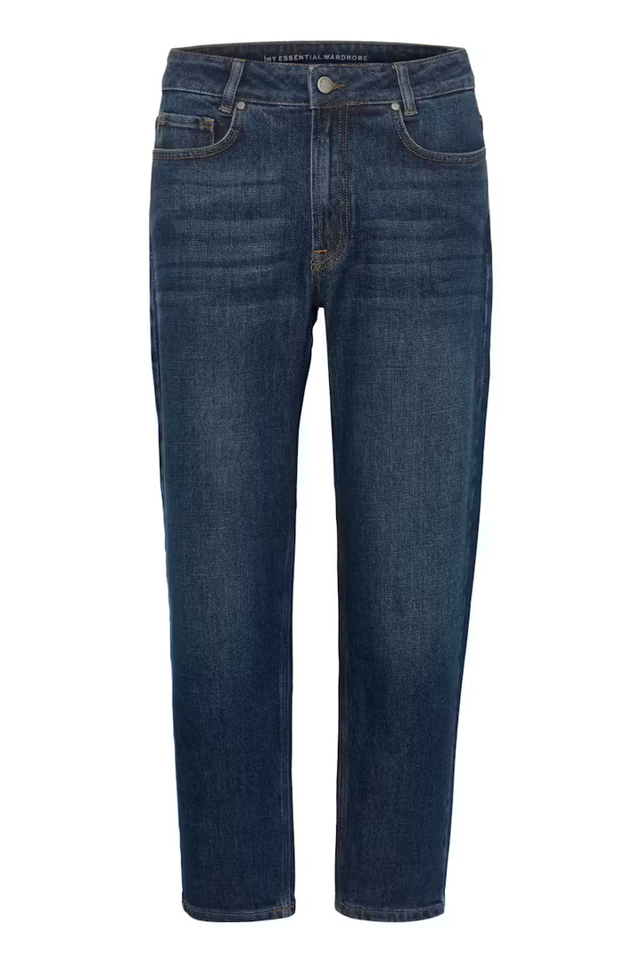 04 THE MOMMY HIGH TAPERED JEANS Dark Blue Retro Wash