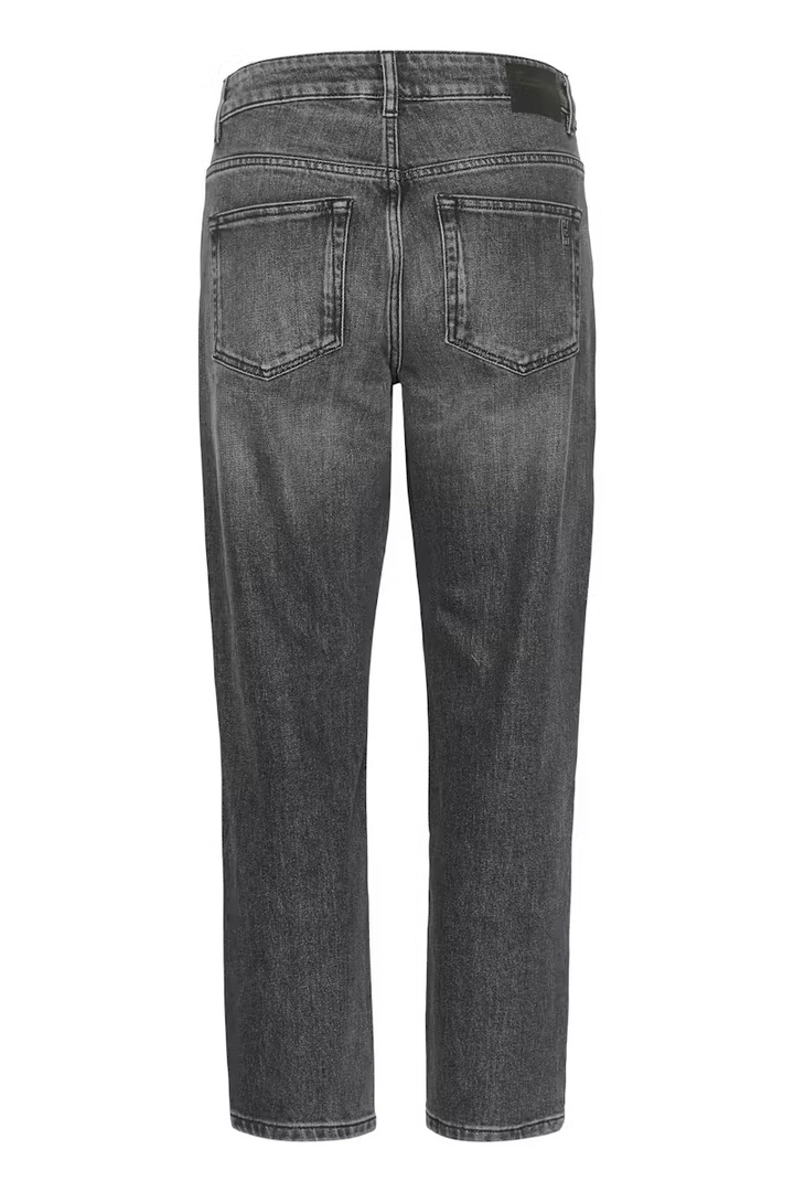 04 THE MOMMY HIGH TAPERED JEANS Dark Grey Retro Wash