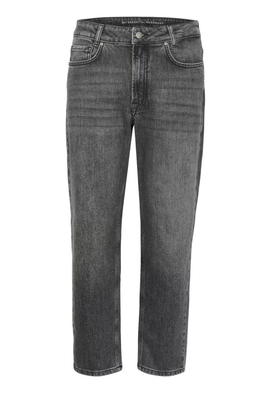 04 THE MOMMY HIGH TAPERED JEANS Dark Grey Retro Wash