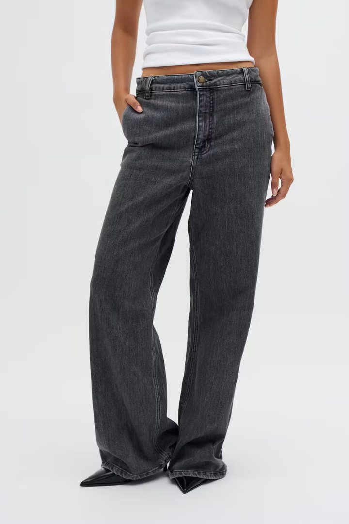 TusaMW Wide jeans Medium Grey Retro Wash