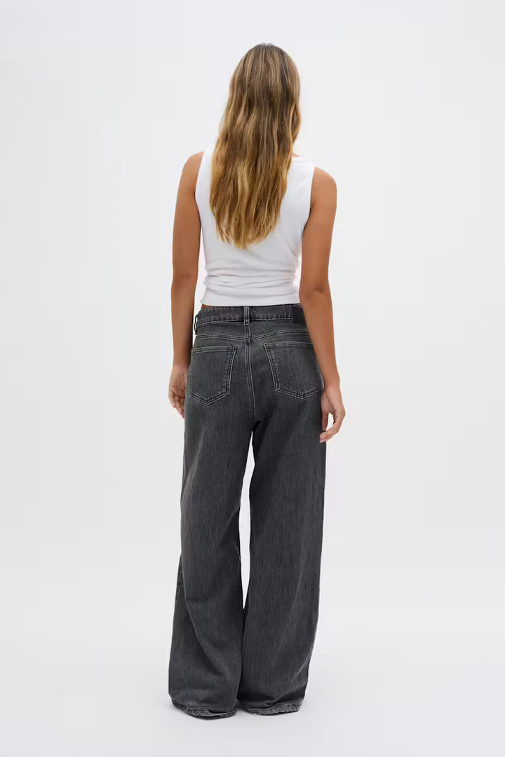TusaMW Wide jeans Medium Grey Retro Wash