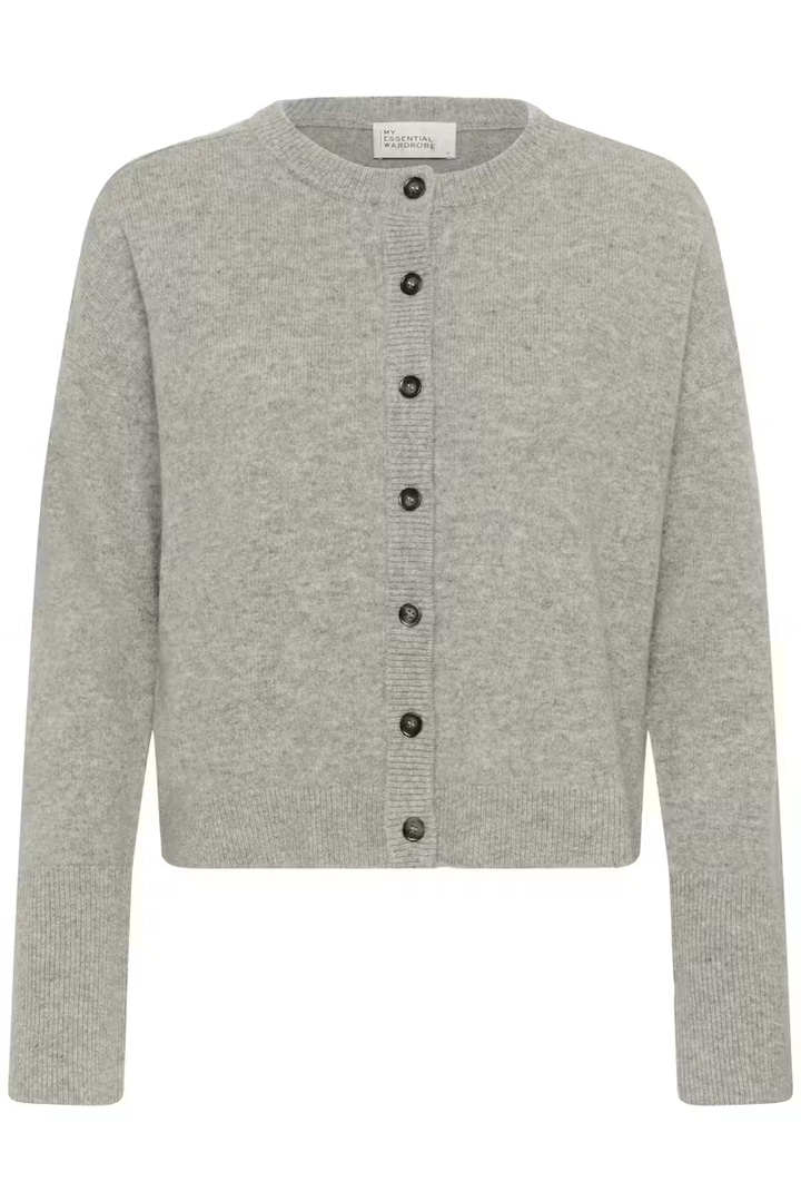 13 THE KNIT CARDIGAN Light Grey Melange