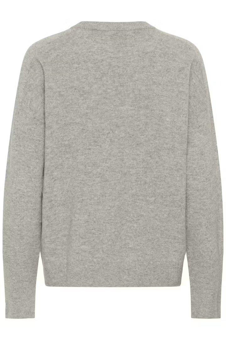 11 THE KNIT CREWNECK Light Grey Melange