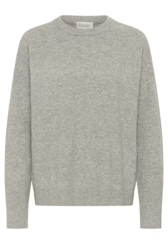 11 THE KNIT CREWNECK Light Grey Melange