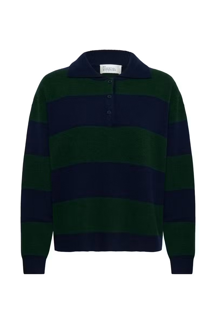 MWJola polo pullover Douglas W. Navy Stripe / Green