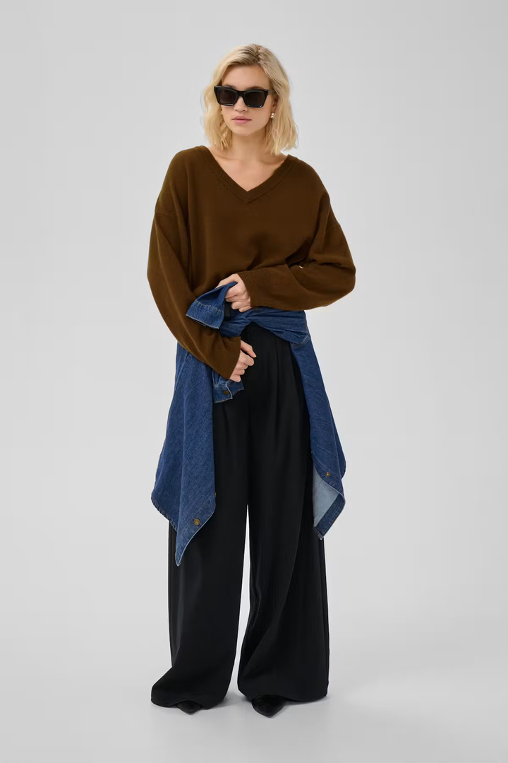 MWJola 100% wool pullover Bison / Brown