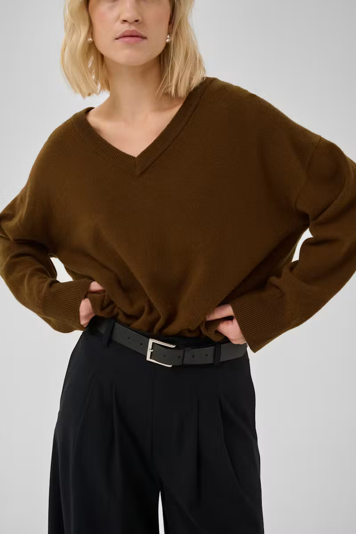 MWJola 100% wool pullover Bison / Brown