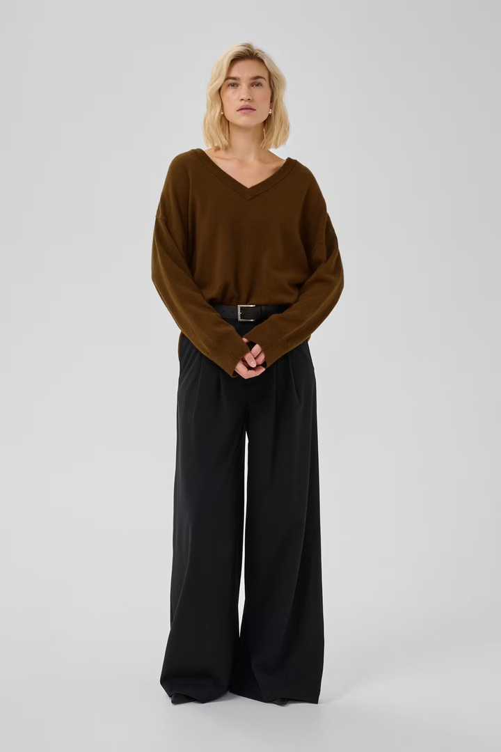 MWJola 100% wool pullover Bison / Brown