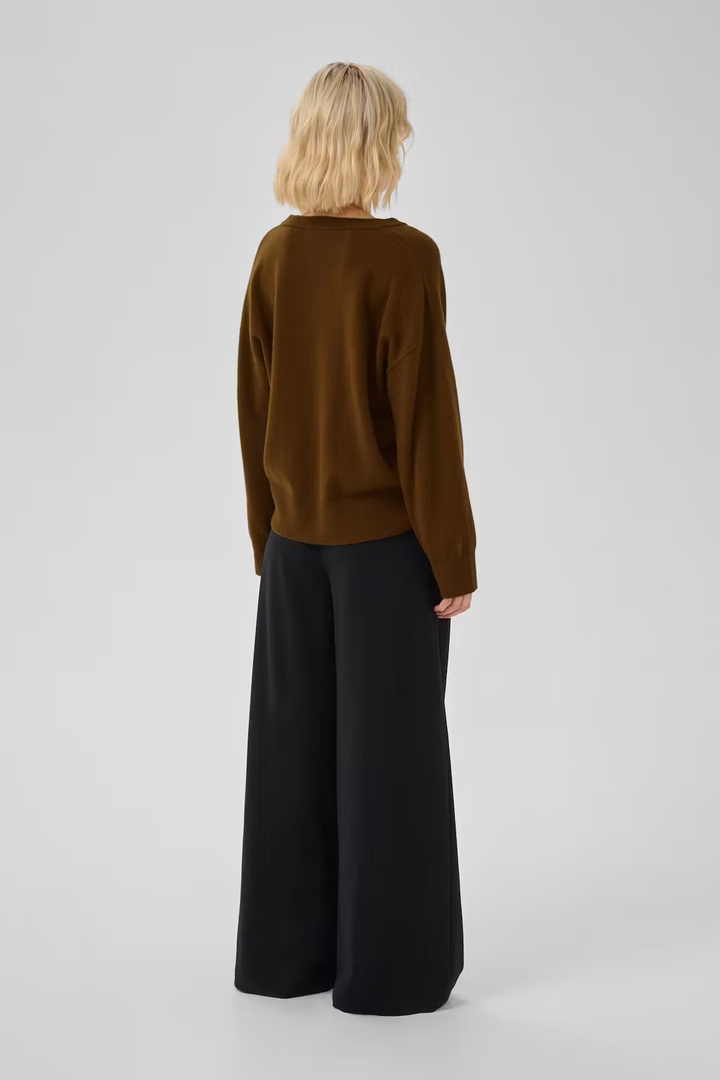MWJola 100% wool pullover Bison / Brown