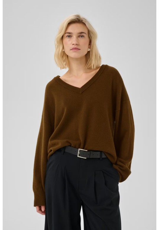 MWJola 100% wool pullover Bison / Brown