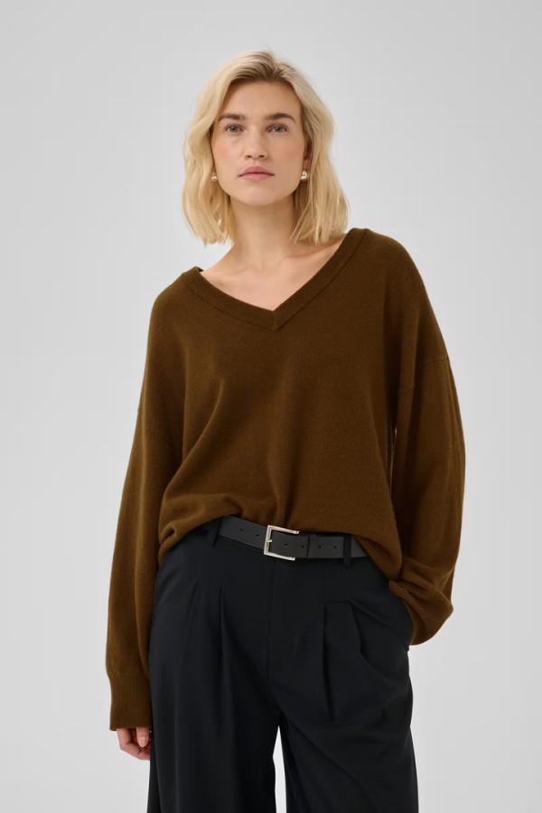 MWJola 100% wool pullover Bison / Brown