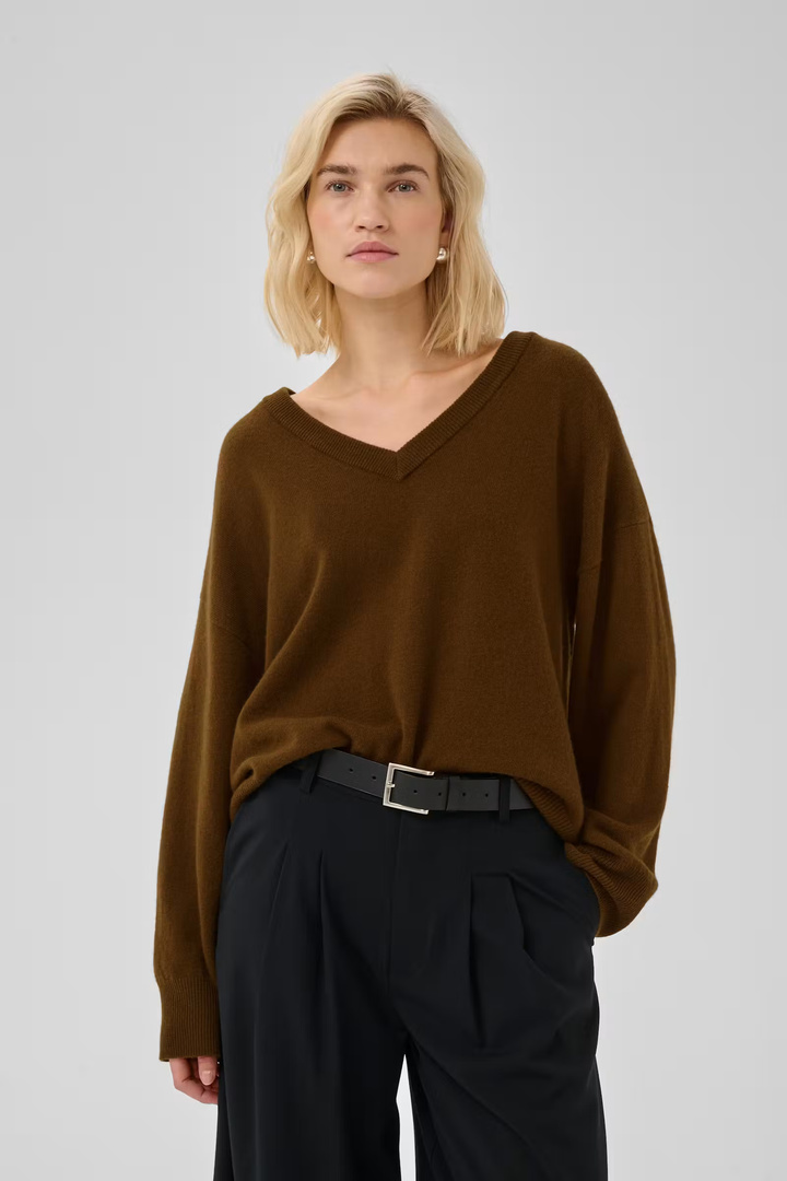 MWJola 100% wool pullover Bison / Brown