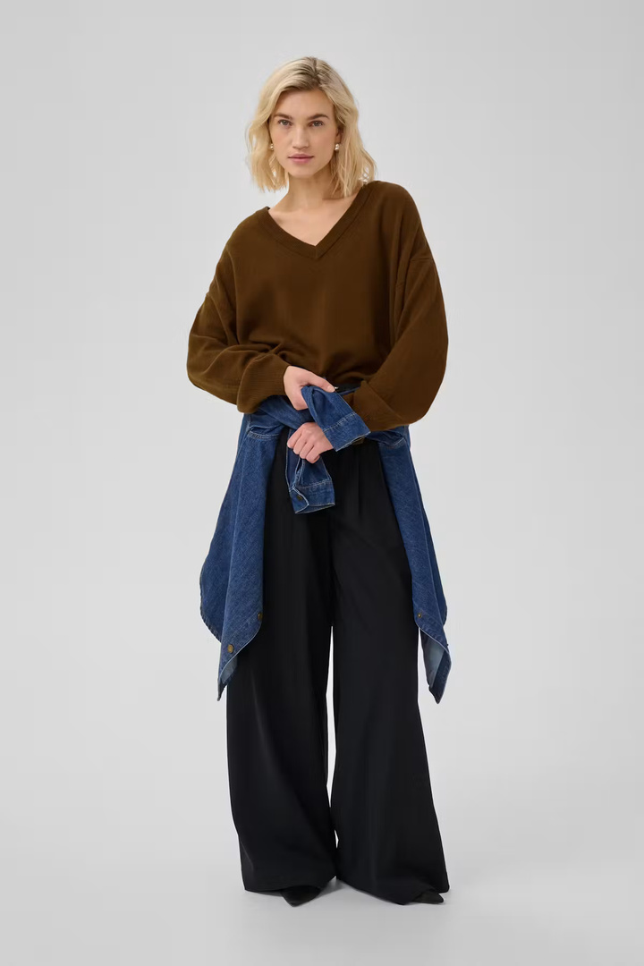 MWJola 100% wool pullover Bison / Brown