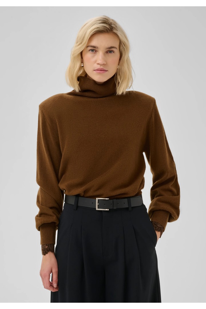 MWJola Pullover in 100% wool Bison/Brown