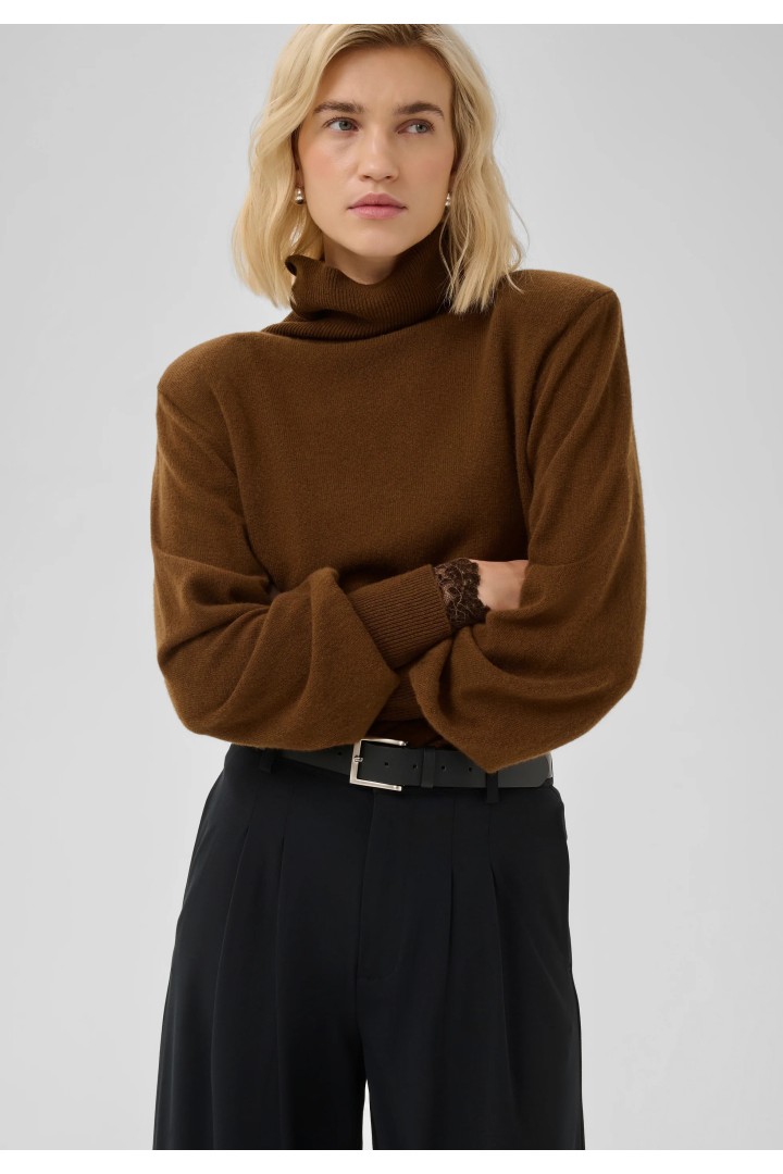MWJola Pullover in 100% wool Bison/Brown