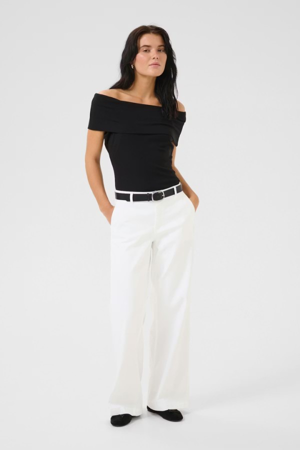 LaraMW Trousers Bright White