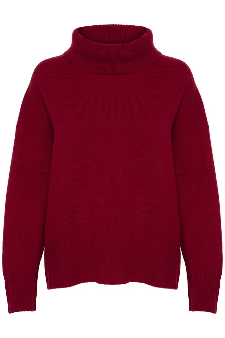 HuxiMW wool and kashmir rollneck Burgundy Red