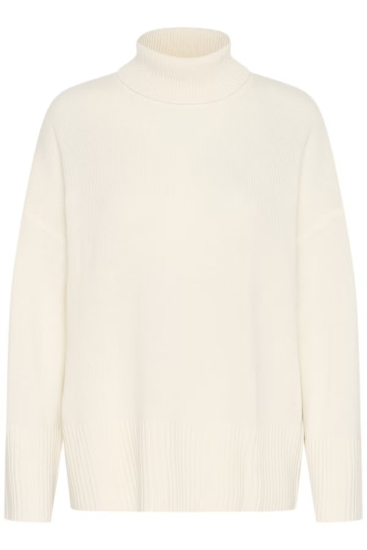 HuxiMW wool and kashmir rollneck snow white