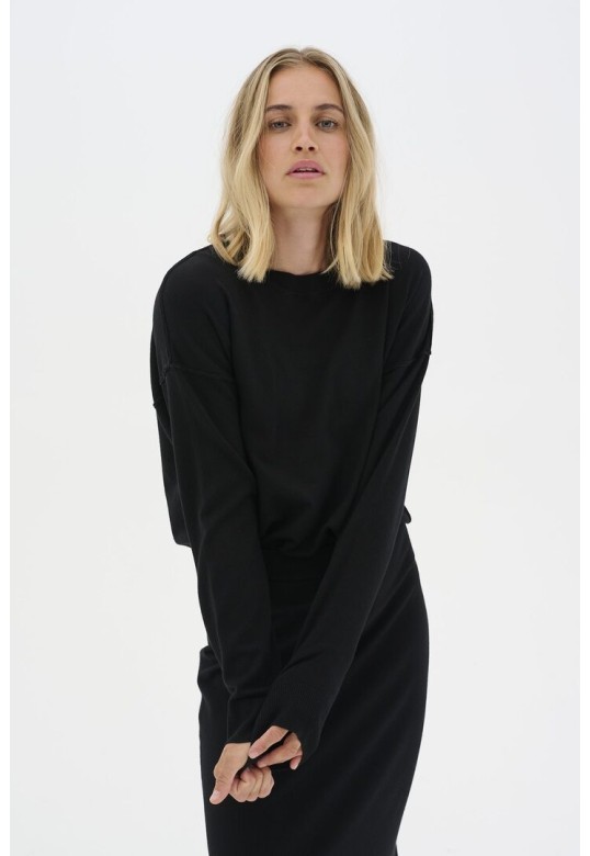 EMMAMW KNITTED PULLOVER BLACK