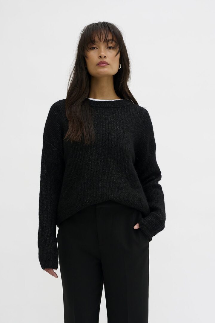 05 THE KNIT PULLOVER BLACK MELANGE