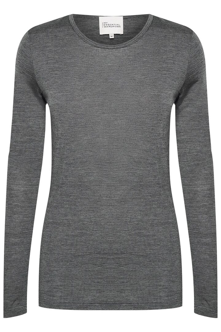 10 THE ONECK LONG SLEEVE DARK GREY MELANGE