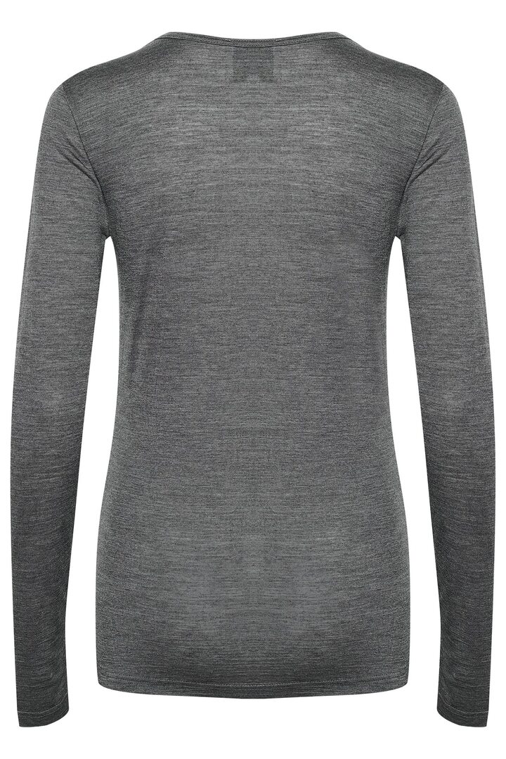 10 THE ONECK LONG SLEEVE DARK GREY MELANGE