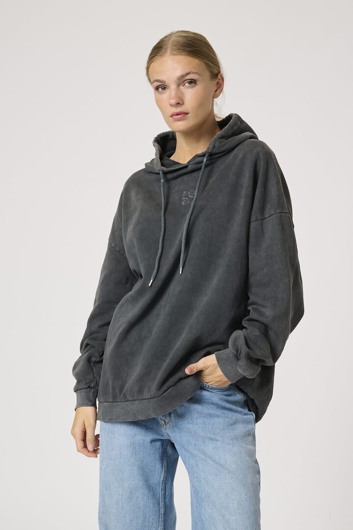 ENZOMW SWEATSHIRT DARK GREY RANDOM WASH