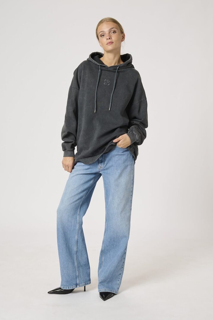 ENZOMW SWEATSHIRT DARK GREY RANDOM WASH