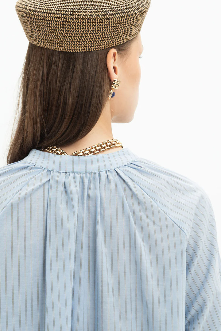Stripe Balloon Blouse