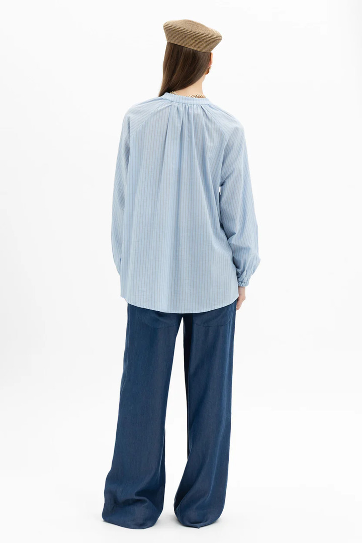 Stripe Balloon Blouse