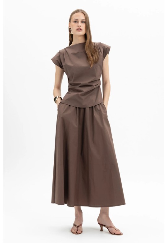 Midi Skirt Chocolate
