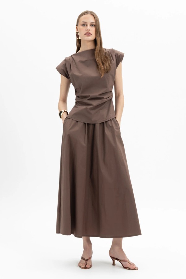 Midi Skirt Chocolate