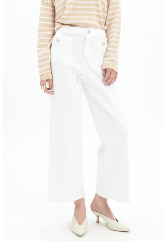 Wide Leg Pants White