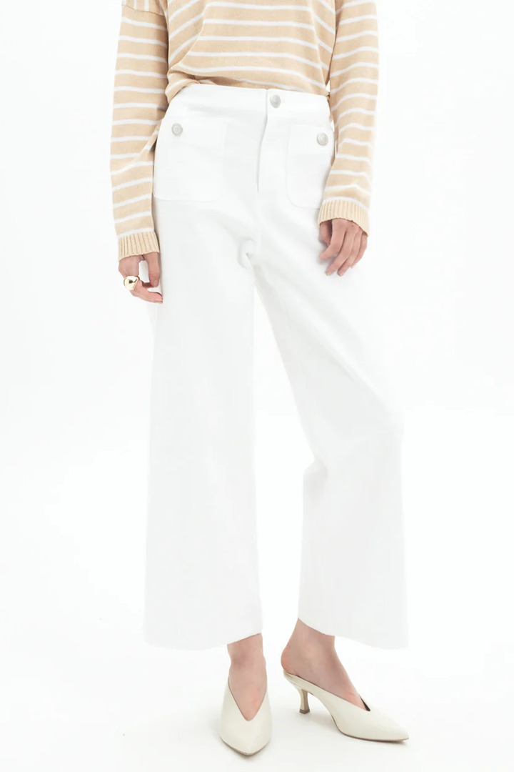 Wide Leg Pants White