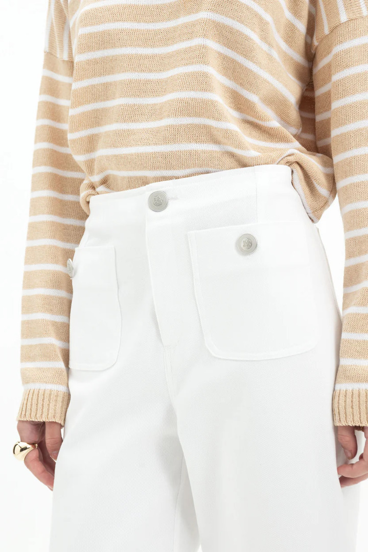 Wide Leg Pants White