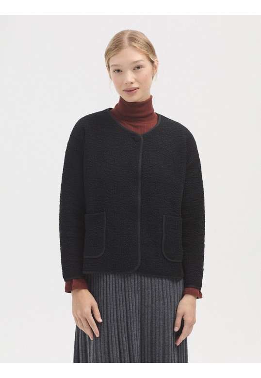 Oversized fleece cardigan black