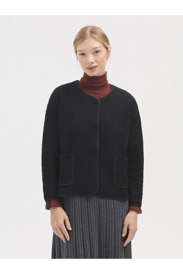 Oversized fleece cardigan black