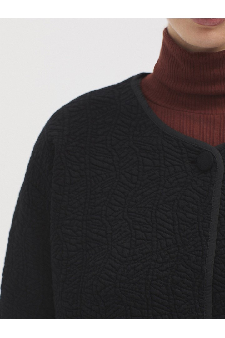 Oversized fleece cardigan black