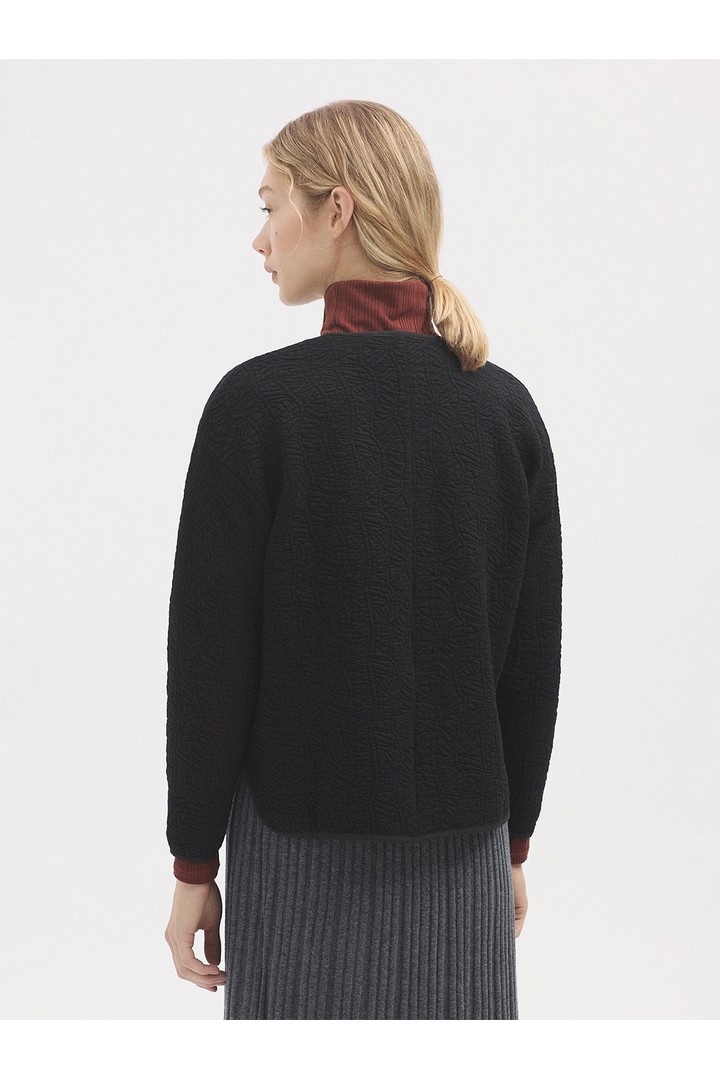 Oversized fleece cardigan black