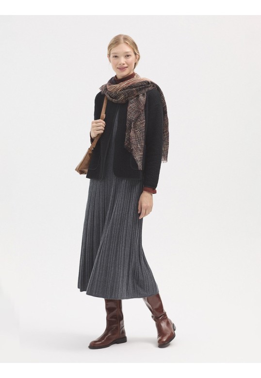 Oversized fleece cardigan black