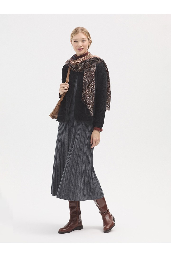 Oversized fleece cardigan black
