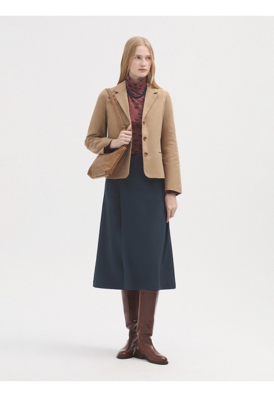 Cool wool skirt cobalt blue