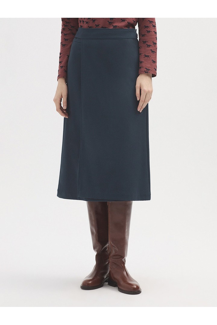 Cool wool skirt cobalt blue