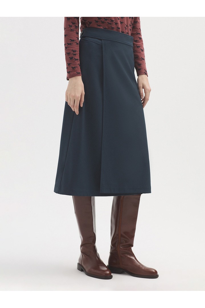 Cool wool skirt cobalt blue