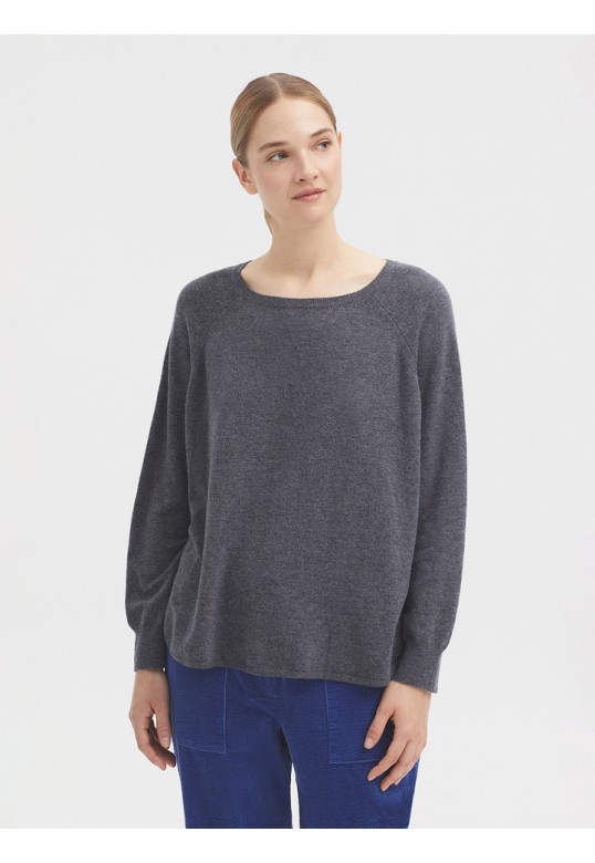 Raglan sleeve jumper medium grey
