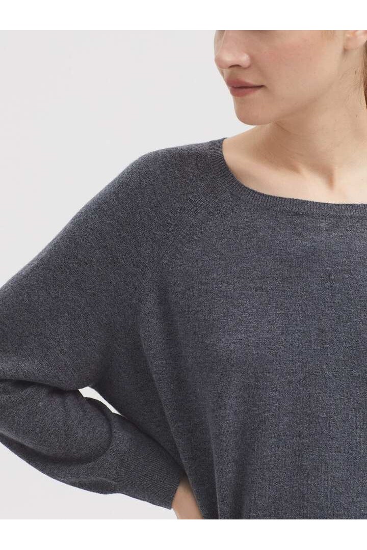 Raglan sleeve jumper medium grey